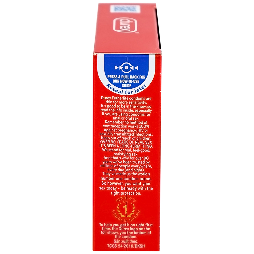 Hình ảnh Bao cao su Durex Fetherlite vừa vặn, độ bảo vệ cao (3 cái)