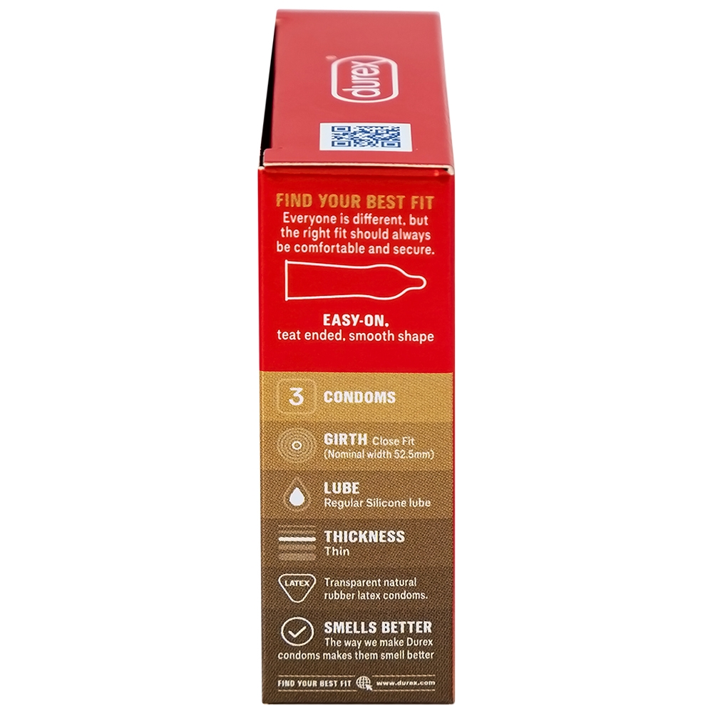 Hình ảnh Bao cao su Durex Fetherlite vừa vặn, độ bảo vệ cao (3 cái)