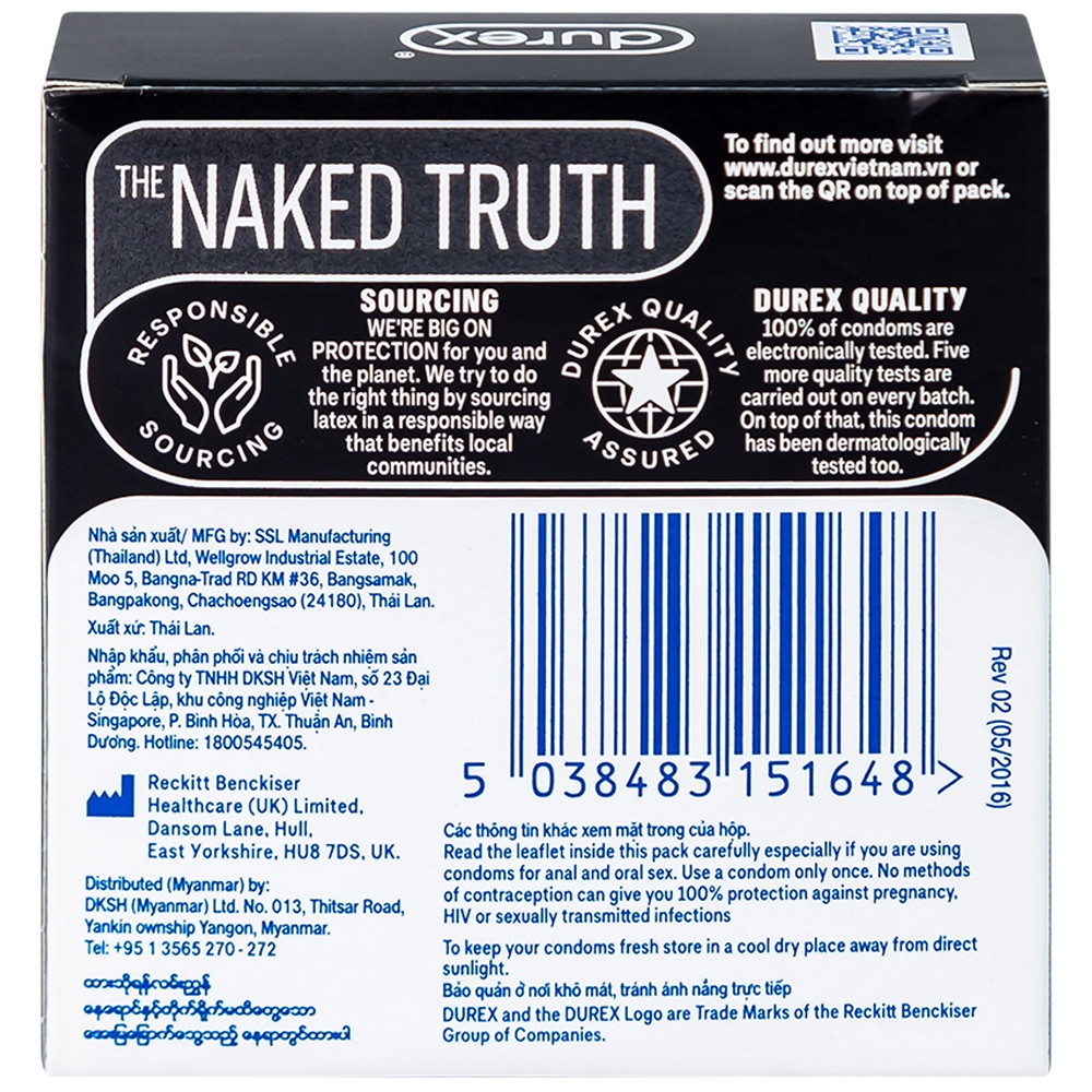 Hình ảnh Bao cao su Durex Kingtex ôm sát, vừa vặn (49mm - 3 cái)