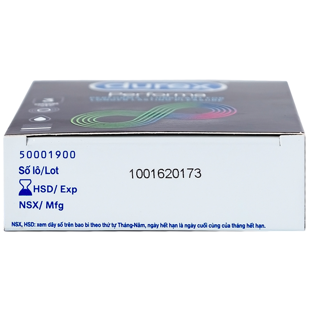 Hình ảnh Bao cao su Durex Performa chứa nhiều gel làm mát, kéo dài thời gian quan hệ (3 cái)