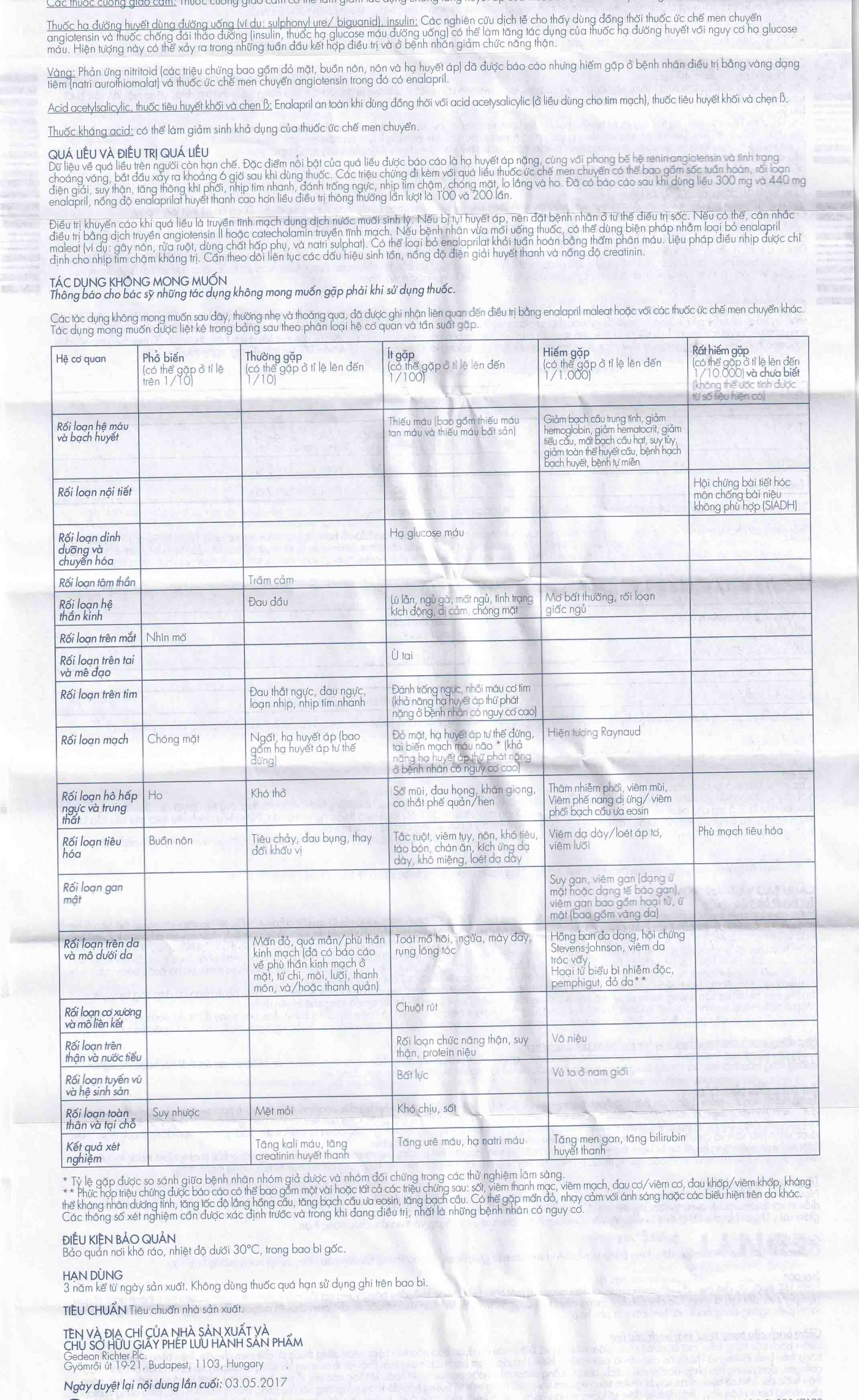 Hình ảnh Thuốc Ednyt 5mg Gedeon điều trị tăng huyết áp, suy tim (3 vỉ x 10 viên)