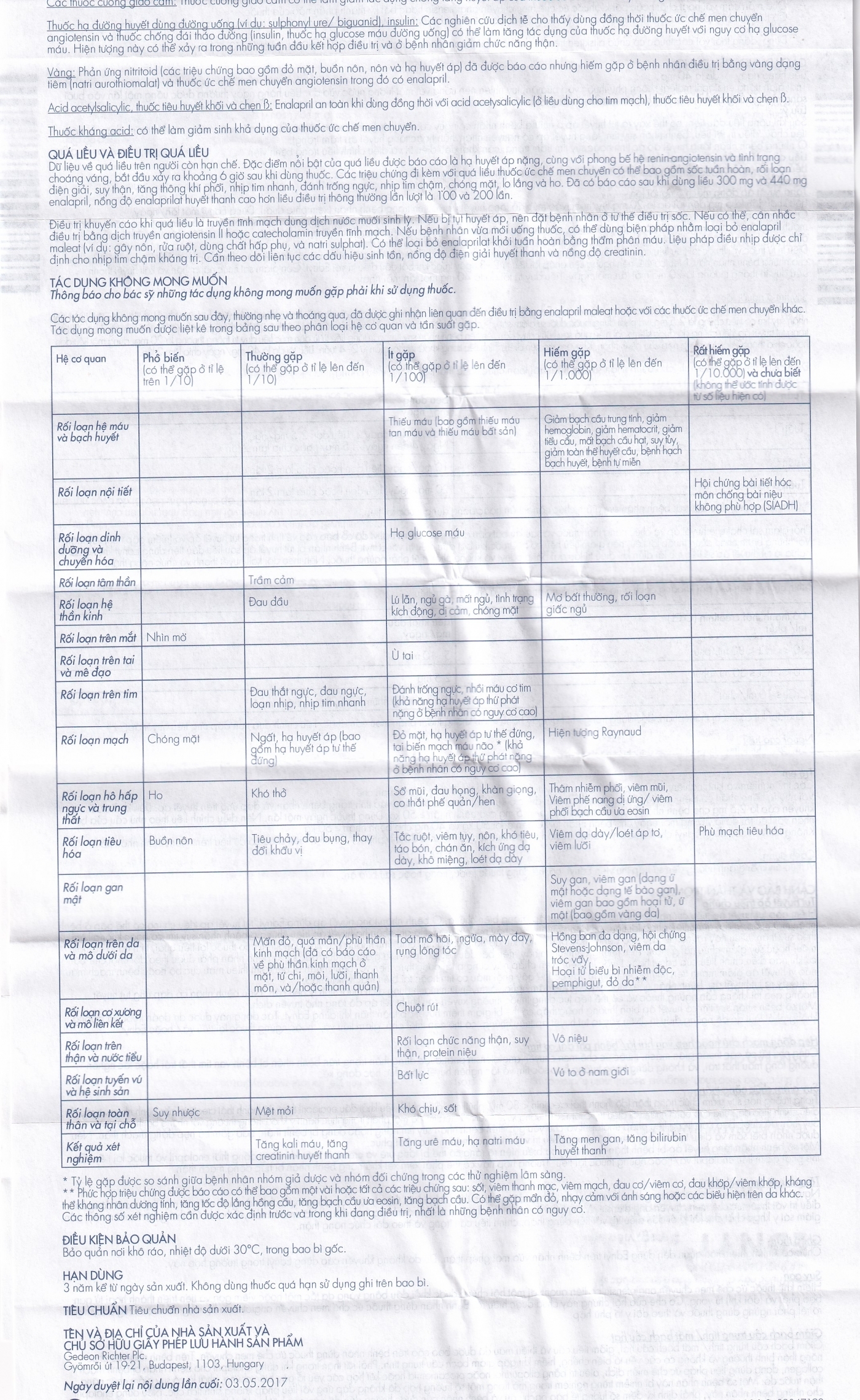 Hình ảnh Thuốc Ednyt 5mg Gedeon điều trị tăng huyết áp, suy tim (3 vỉ x 10 viên)