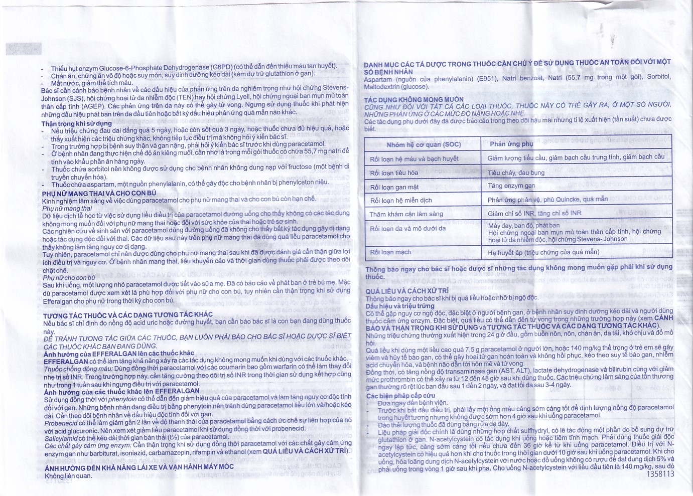 Hình ảnh Bột sủi Efferalgan 150mg UPSA SAS giảm đau, hạ sốt (12 gói)