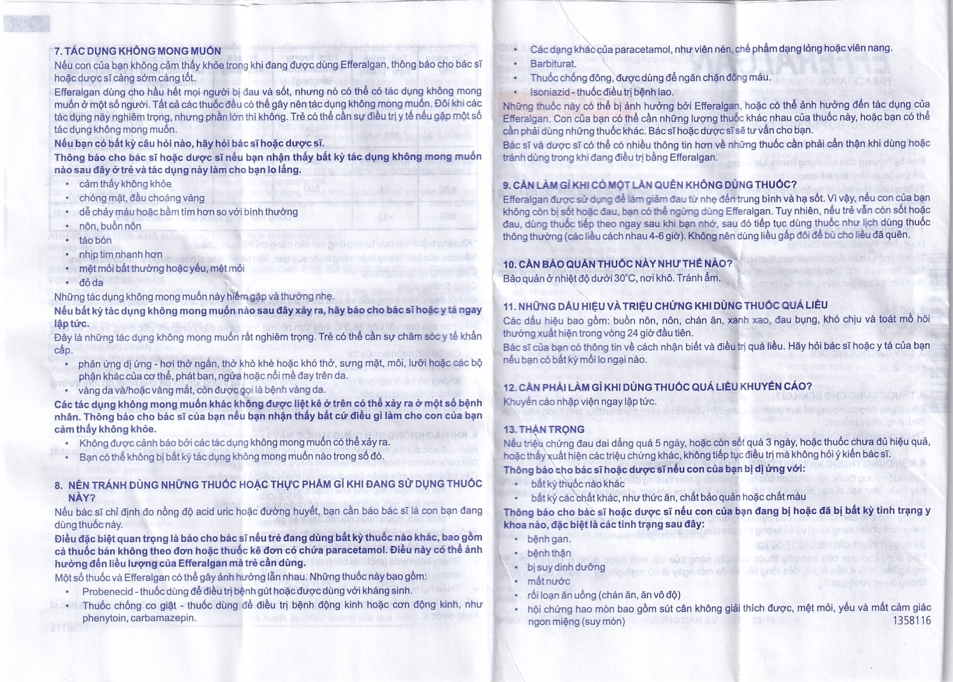 Hình ảnh Bột sủi Efferalgan 250mg UPSA SAS giảm đau, hạ sốt (12 gói)