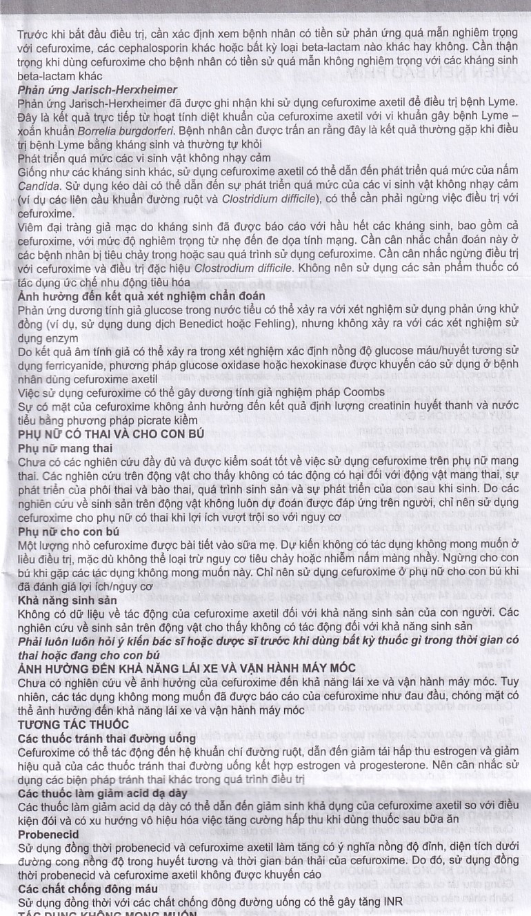 Hình ảnh Thuốc Efodyl 500mg điều trị nhiễm khuẩn đường (2 vỉ x 10 viên)
