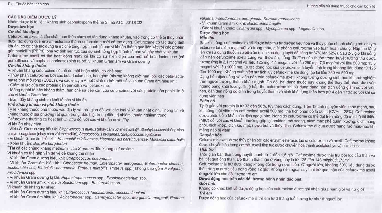 Hình ảnh Thuốc Efodyl 500mg điều trị nhiễm khuẩn đường (2 vỉ x 10 viên)