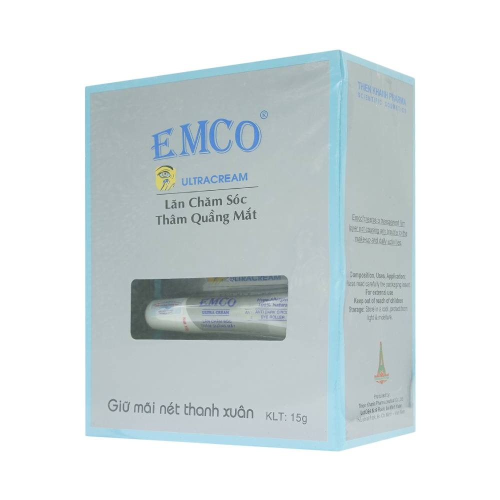 Hình ảnh Lăn chăm sóc thâm quầng mất Emco UltraCream giảm vết nhăn nơi đuôi mắt, dưỡng da vùng mắt (15g)