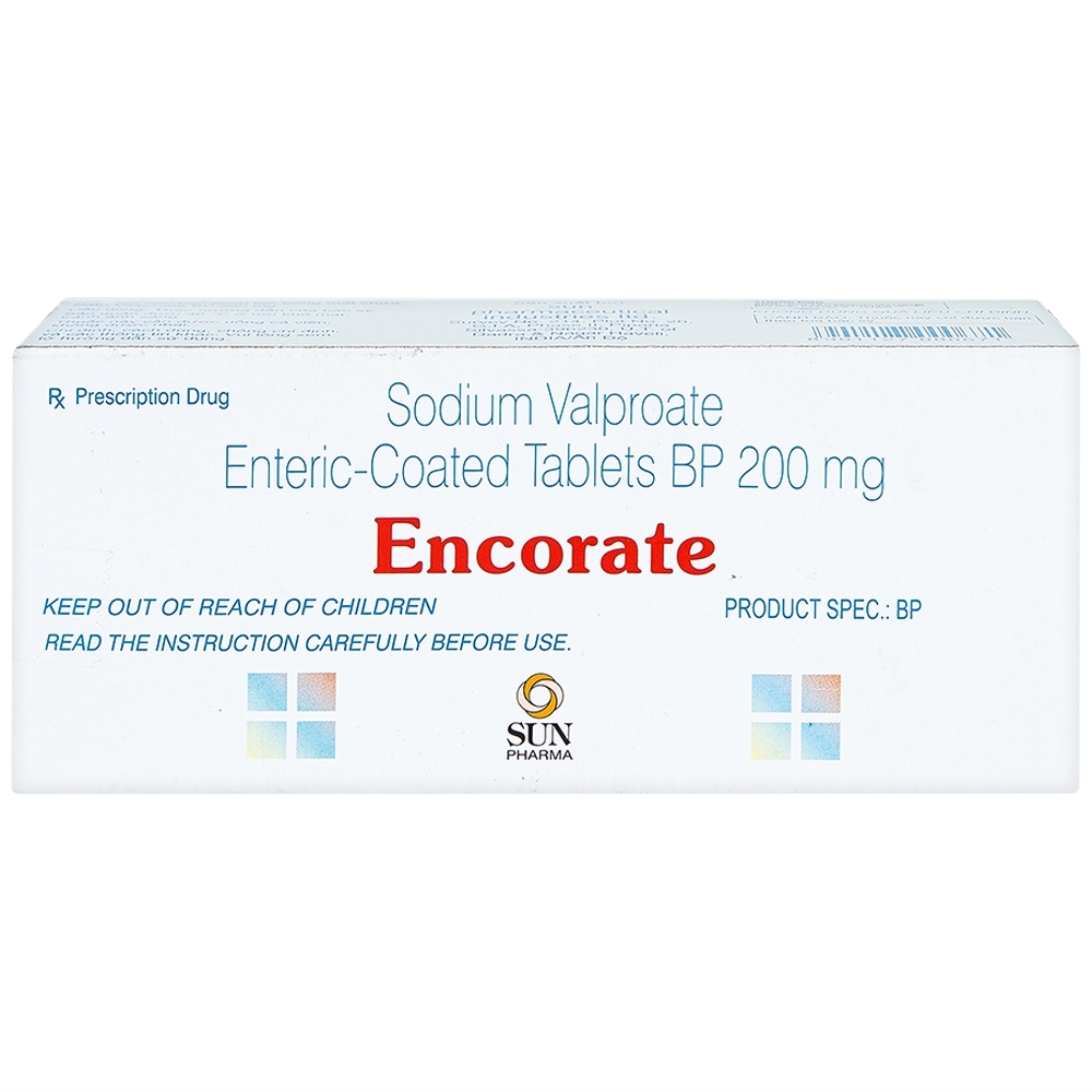 Hình ảnh Thuốc Encorate Sun Pharma điều trị động kinh (10 vỉ x 10 viên)