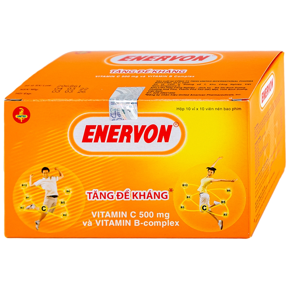 Hình ảnh Thuốc Enervon United điều trị thiếu Vitamin C và B (10 vỉ x 10 viên)
