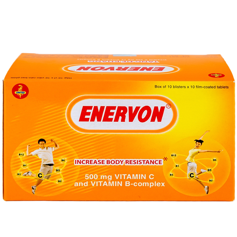 Hình ảnh Thuốc Enervon United điều trị thiếu Vitamin C và B (10 vỉ x 10 viên)