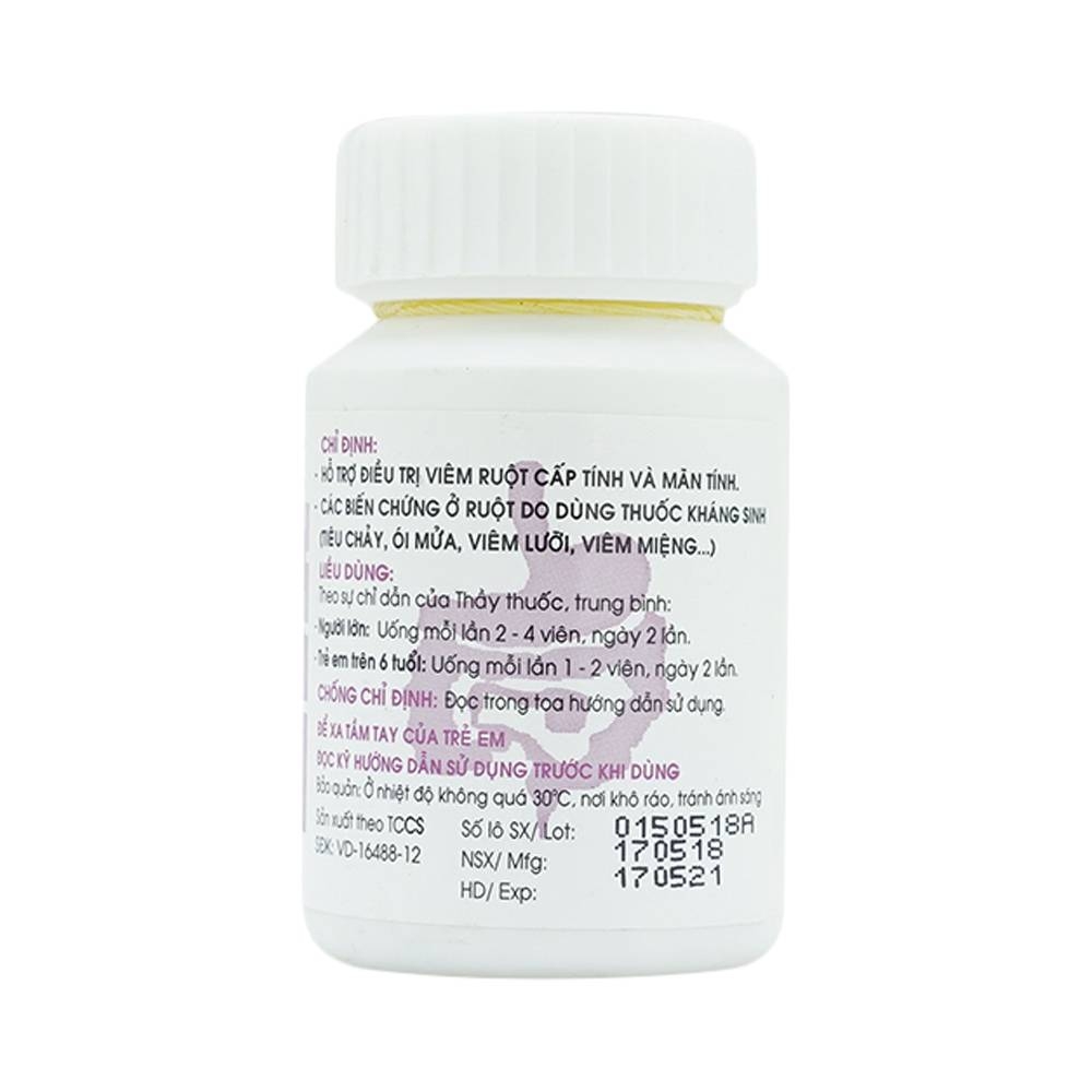 Hình ảnh Thuốc Enteric Nadyphar hỗ trợ điều trị viêm ruột cấp tính và mãn tính (100 viên)