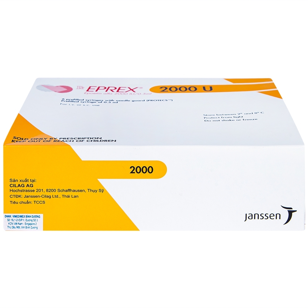 Hình ảnh Thuốc tiêm Eprex Prefill 2000IU Janssen điều trị thiếu máu (6 ống)