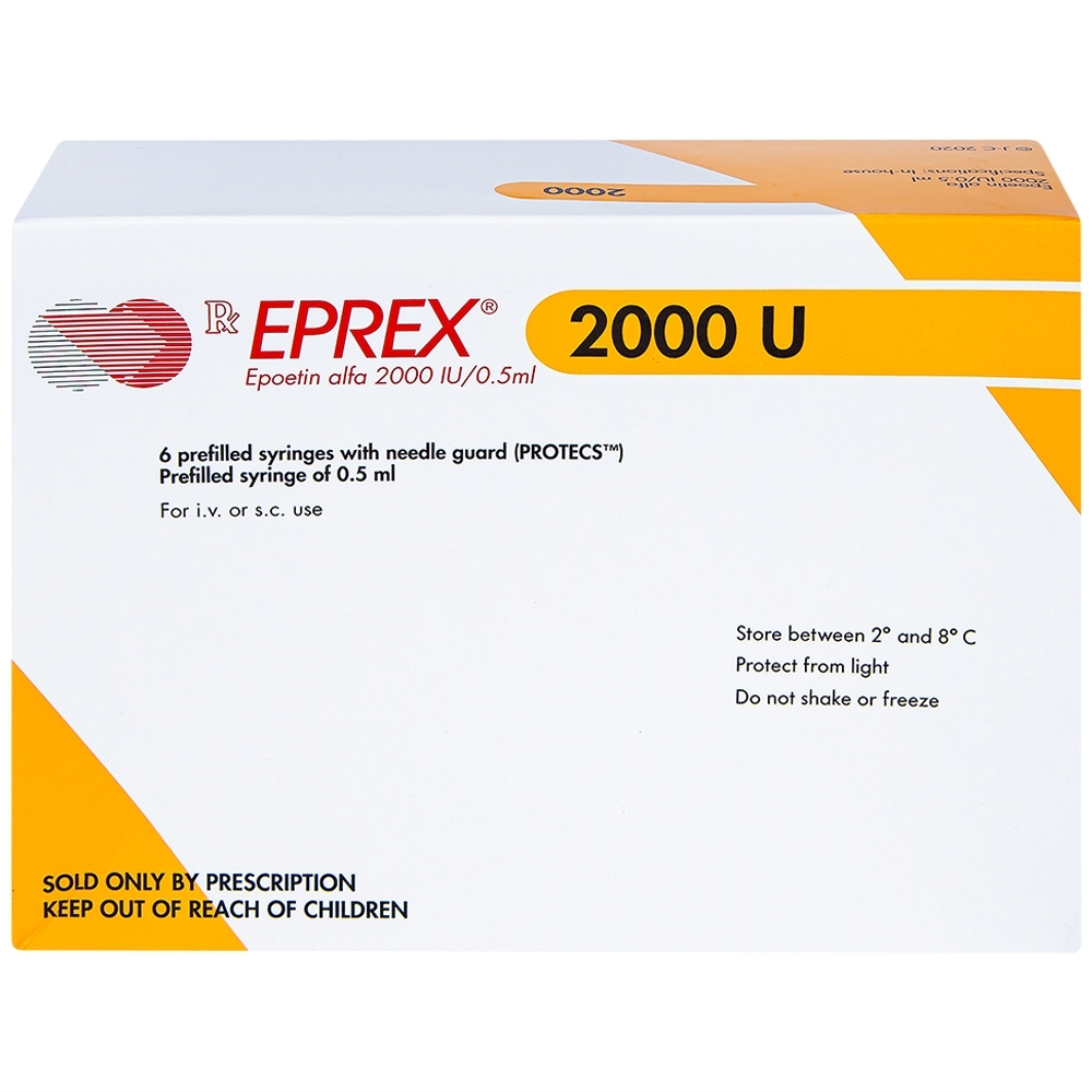 Hình ảnh Thuốc tiêm Eprex Prefill 2000IU Janssen điều trị thiếu máu (6 ống)