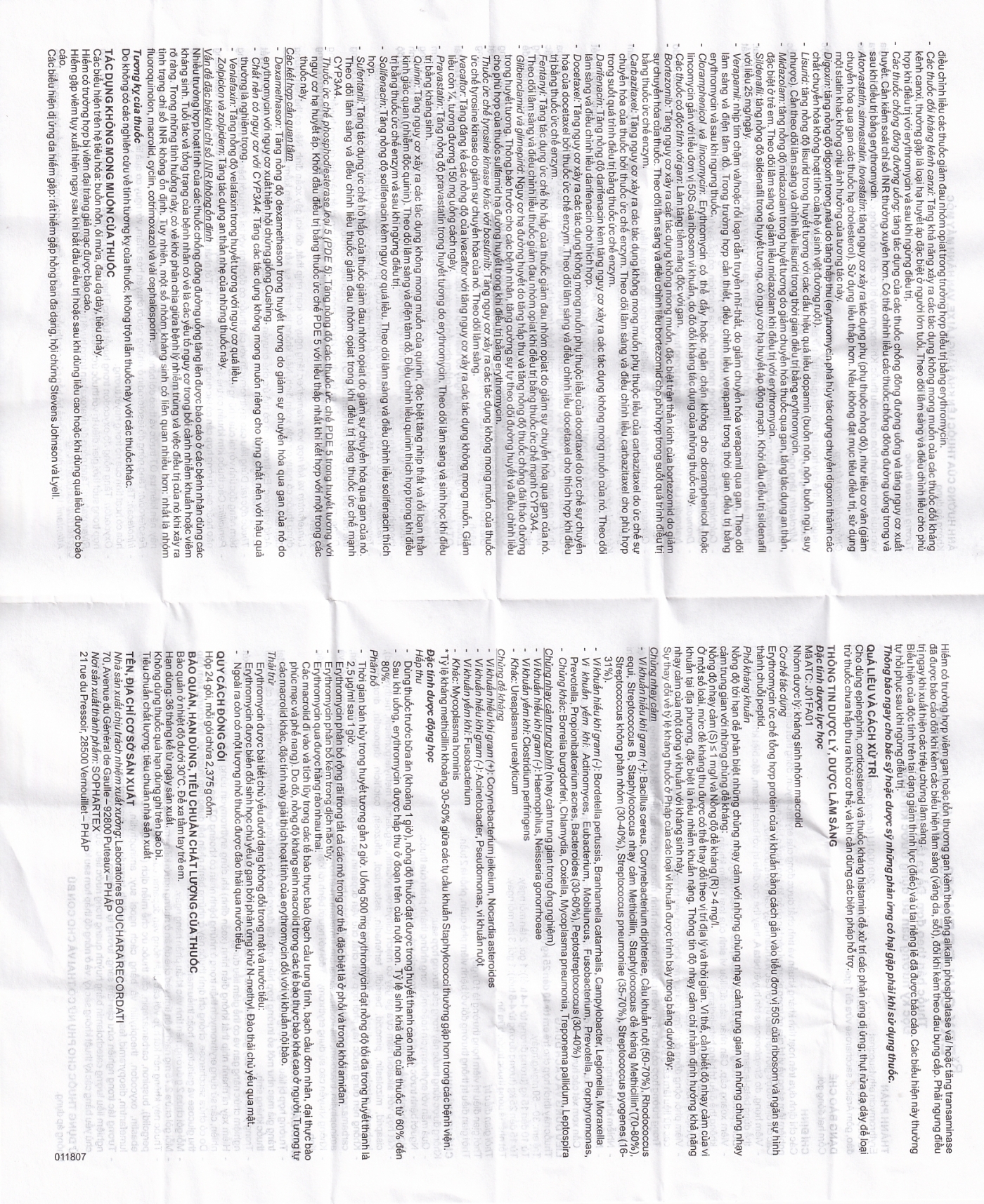 Hình ảnh Cốm Ery Children Enfants 250mg Bouchara điều trị nhiễm khuẩn (24 gói)