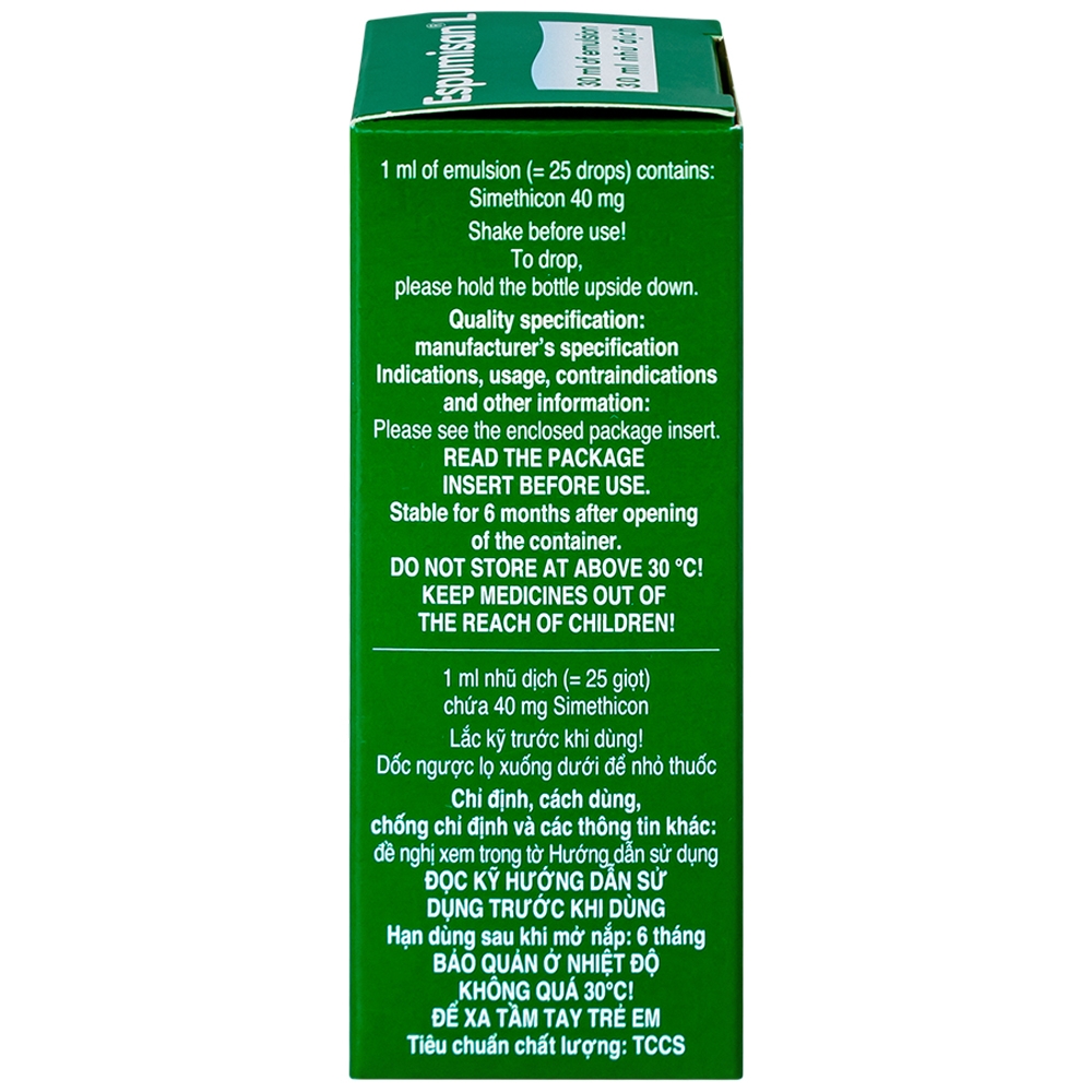 Hình ảnh Nhũ dịch Espumisan L Menarini điều trị các triệu chứng chướng bụng, đau bụng (30ml)