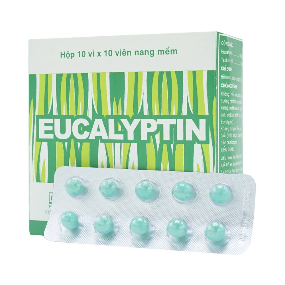 Hình ảnh Thuốc Eucalyptin Dược 3/2 sát trùng đường hô hấp (10 vỉ x 10 viên)