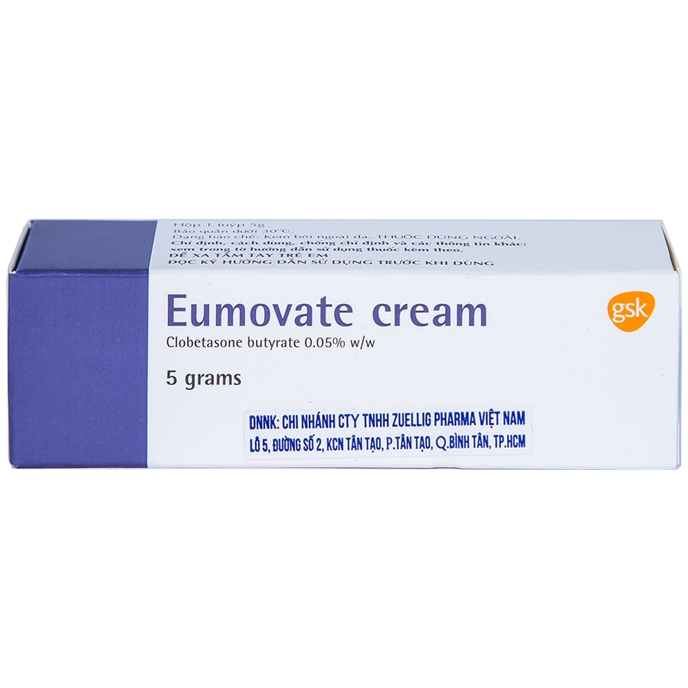 Hình ảnh Kem Eumovate Cream GSK giảm các triệu chứng viêm và ngứa các bệnh về da (5g)