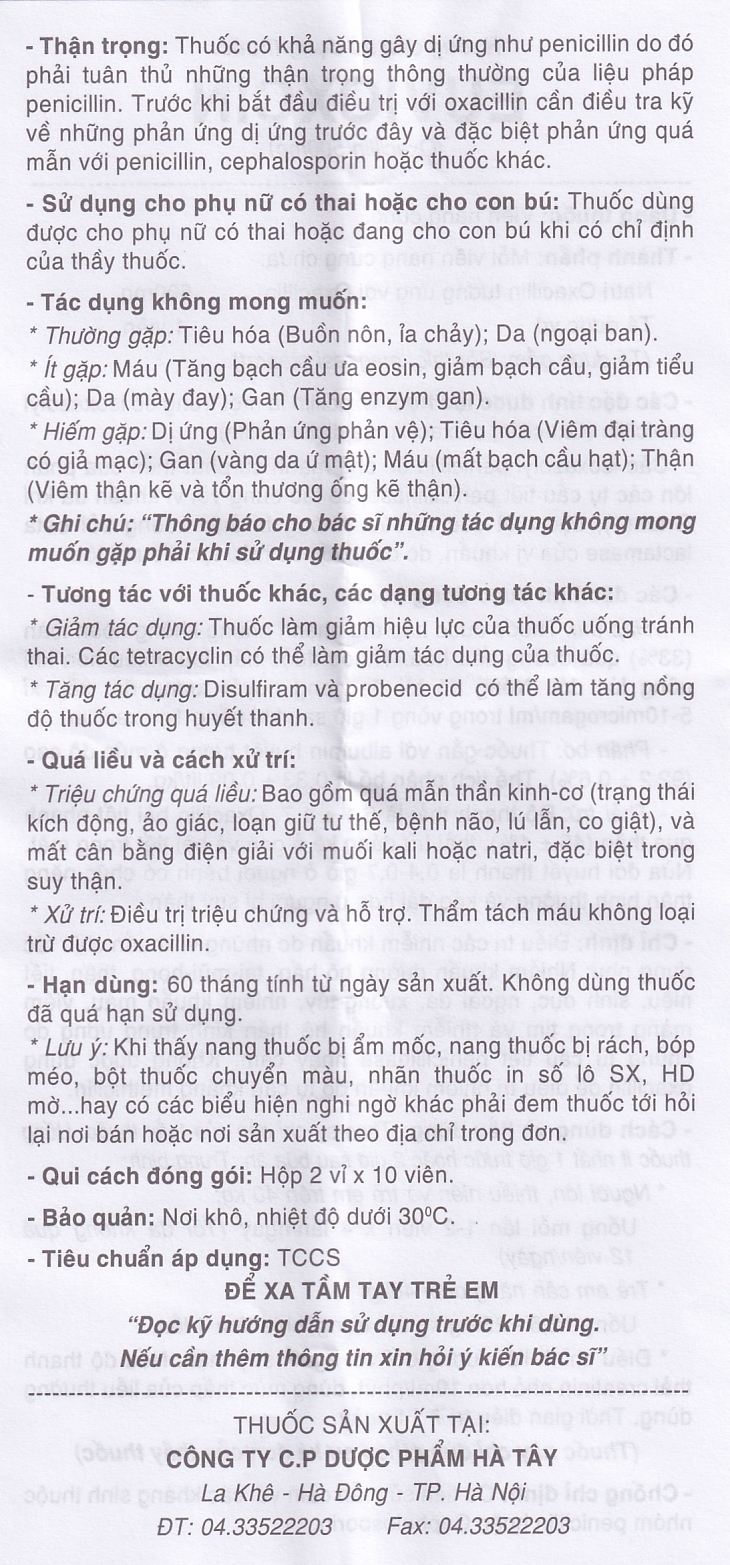 Hình ảnh Thuốc Euvioxcin 500mg Hà Tây điều trị nhiễm khuẩn đường hô hấp (2 vỉ x 10 viên)