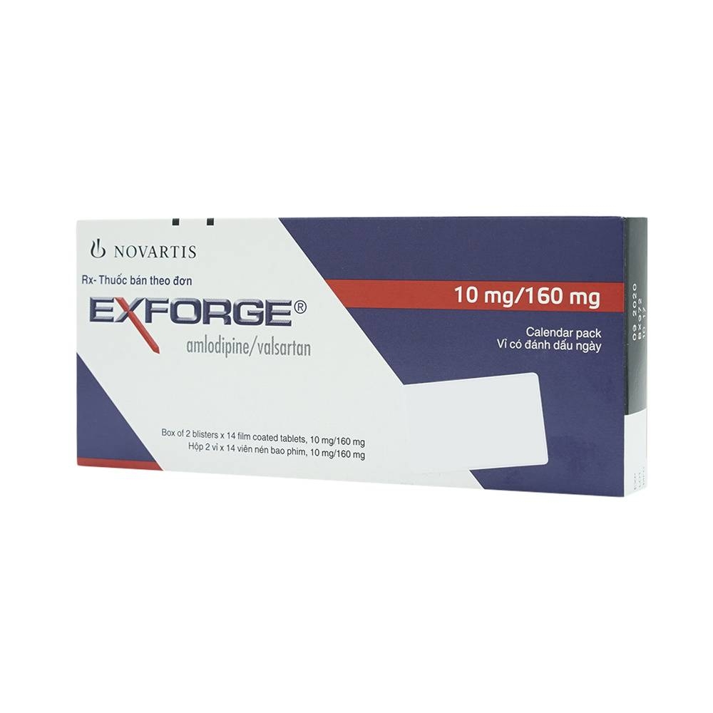 Hình ảnh Thuốc Exforge 10mg/160mg Novartis điều trị tăng huyết áp vô căn (2 vỉ x 14 viên)