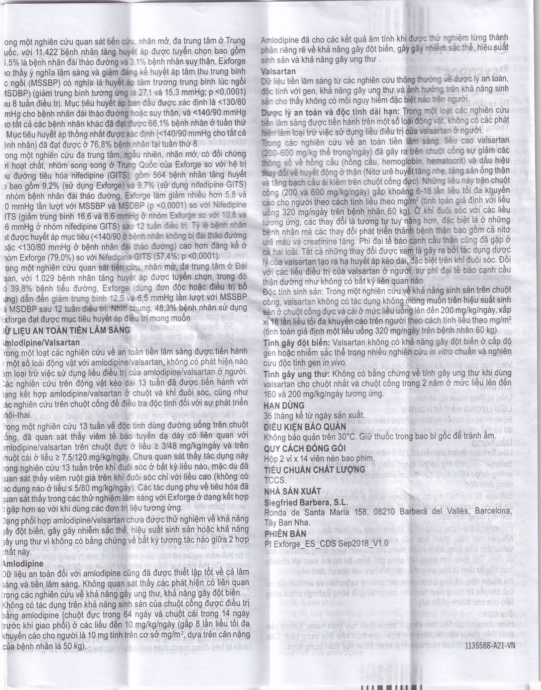 Hình ảnh Thuốc Exforge 5mg/80mg Novartis điều trị tăng huyết áp vô căn (2 vỉ x 14 viên)