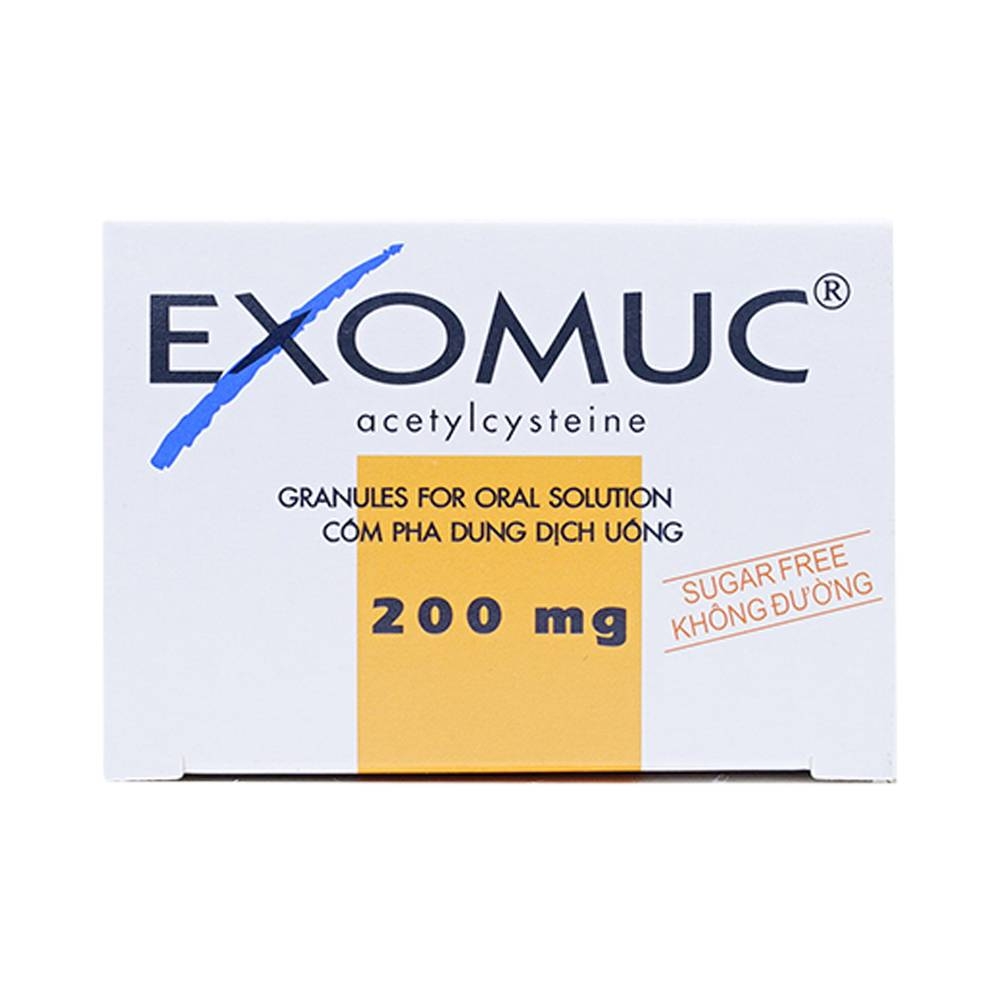 Hình ảnh Cốm Exomuc Bouchara điều trị rối loạn chất tiết phế quản (30 gói)