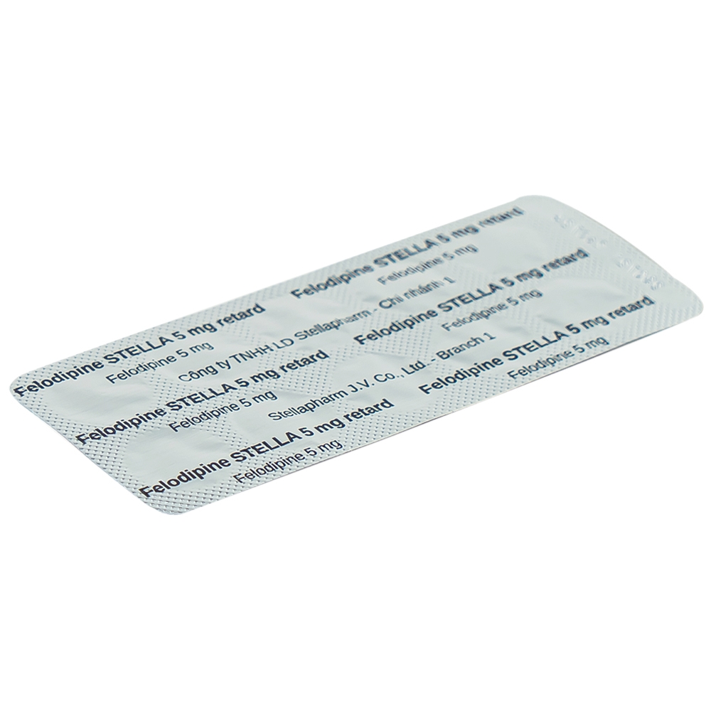 Hình ảnh Thuốc Felodipine Stella 5mg Retard kiểm soát tăng huyết áp (10 vỉ x 10 viên)