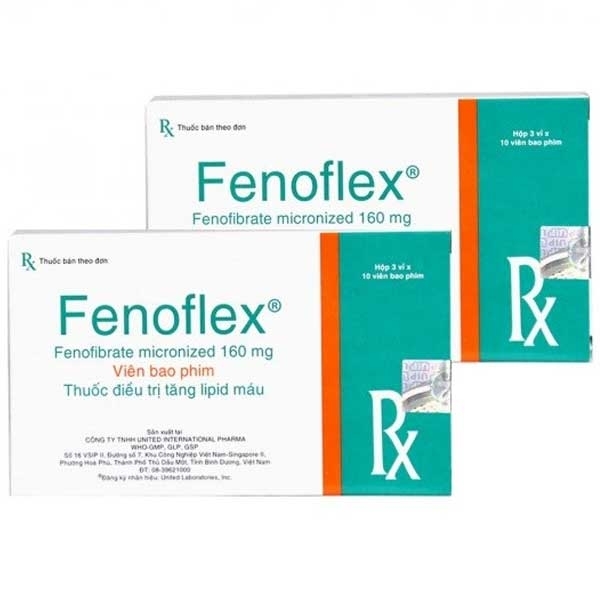 Hình ảnh Thuốc Fenoflex 160mg United điều trị tăng triglycerid máu nặng (3 vỉ x 10 viên)