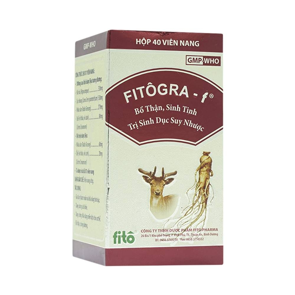 Hình ảnh Thuốc Fitogra-f điều trị suy giảm hoạt động tình dục, suy nhược cơ thể (40 viên)