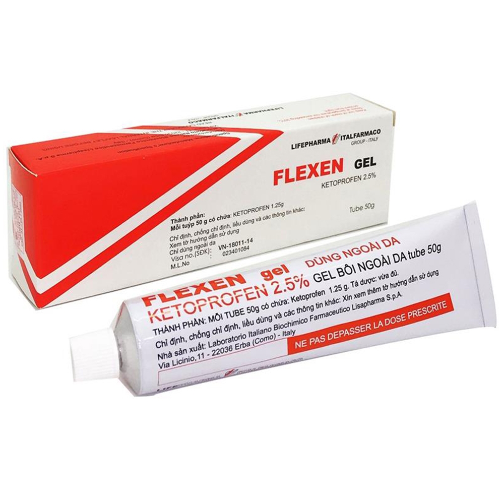 Hình ảnh Gel bôi ngoài da Flexen Glow điều trị đau cơ, bong gân, bầm tím, trật khớp (50g)