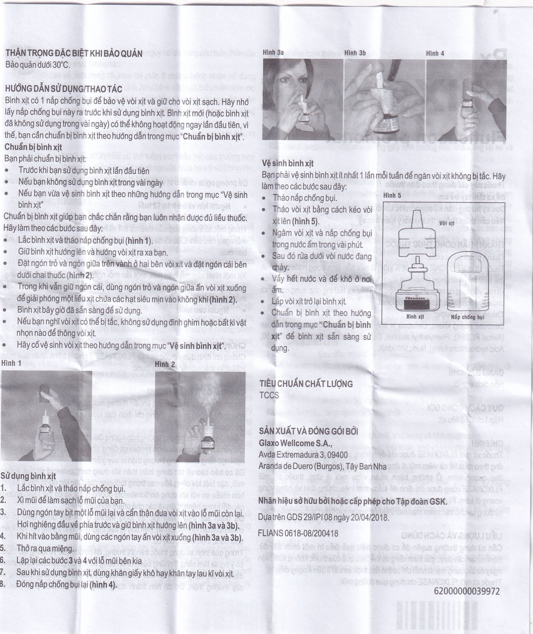 Hình ảnh Xịt mũi Flixonase 0.05% GSK điều trị viêm mũi dị ứng (60 liều)