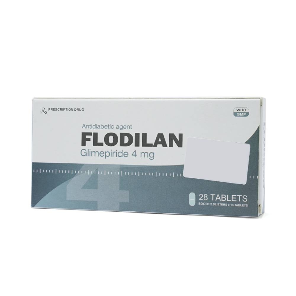 Hình ảnh Thuốc Flodilan Davipharm điều trị đái tháo đường tuýp 2 (2 vỉ x 14 viên)