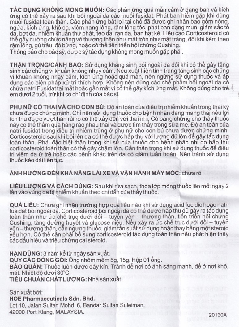 Hình ảnh Kem Fobancort Cream điều trị vảy nến, viêm da do nhiễm khuẩn (5g)