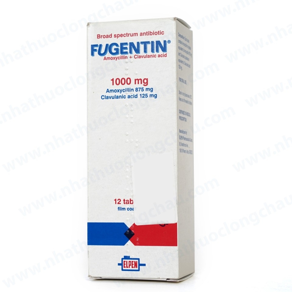 Hình ảnh Thuốc Fugentin 1000mg Elpen điều trị nhiễm khuẩn đường hô hấp (12 gói)