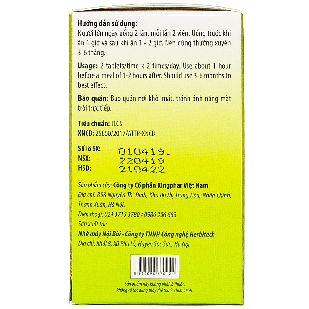 Hình ảnh Viên uống Gai Xương Kingphar hoạt huyết, tăng cường lưu thông khí huyết (40 viên)
