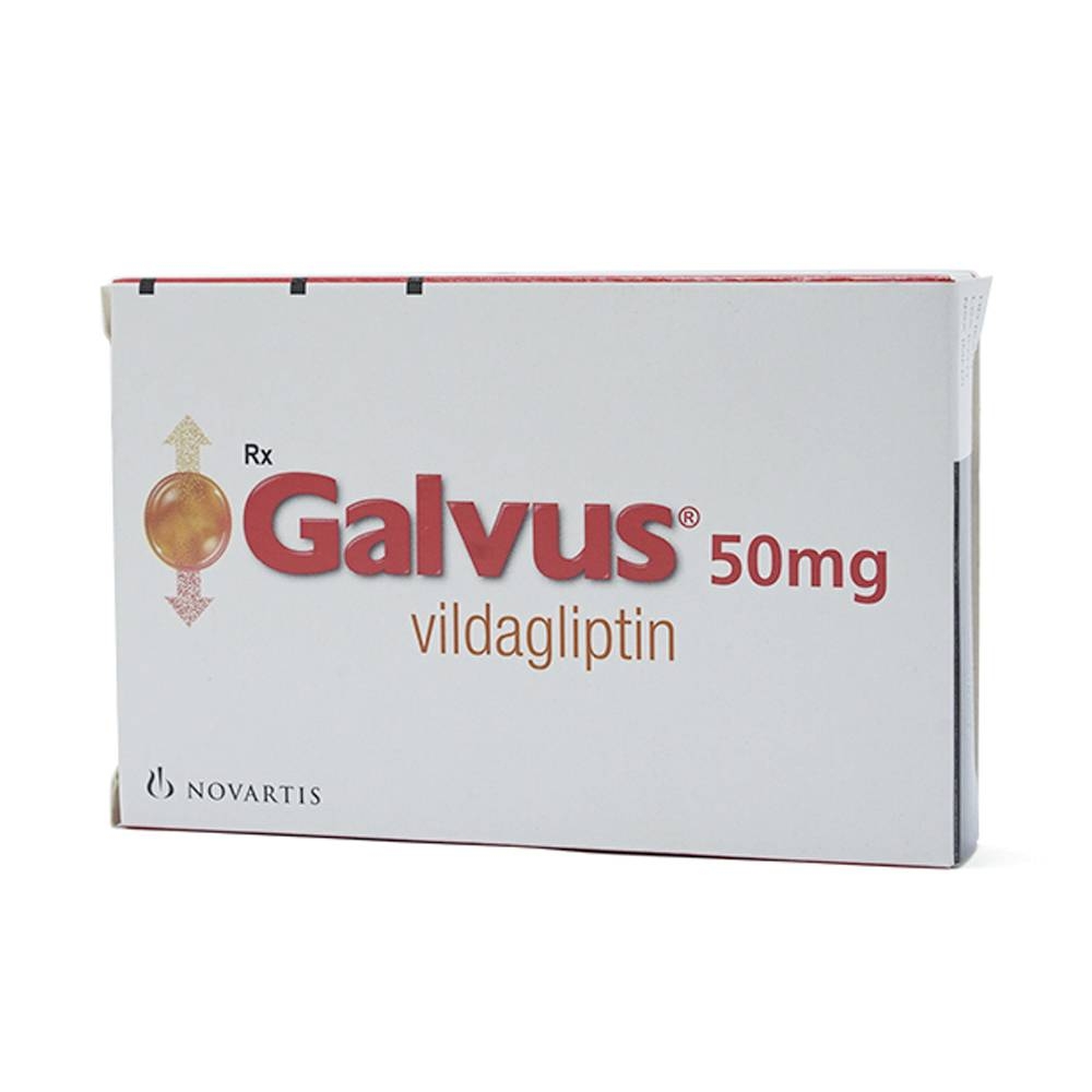 Hình ảnh Thuốc Galvus 50mg Novartis hỗ trợ điều trị đái tháo đường típ 2 (2 vỉ x 14 viên)