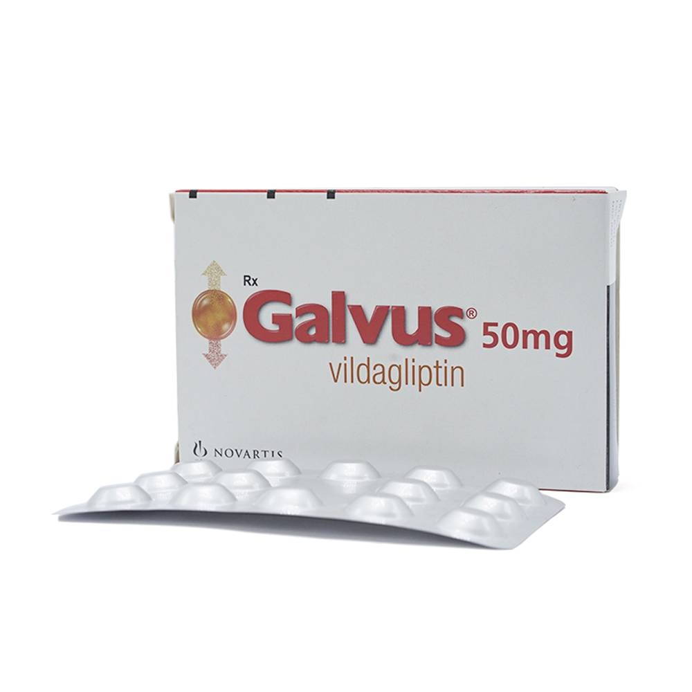 Hình ảnh Thuốc Galvus 50mg Novartis hỗ trợ điều trị đái tháo đường típ 2 (2 vỉ x 14 viên)