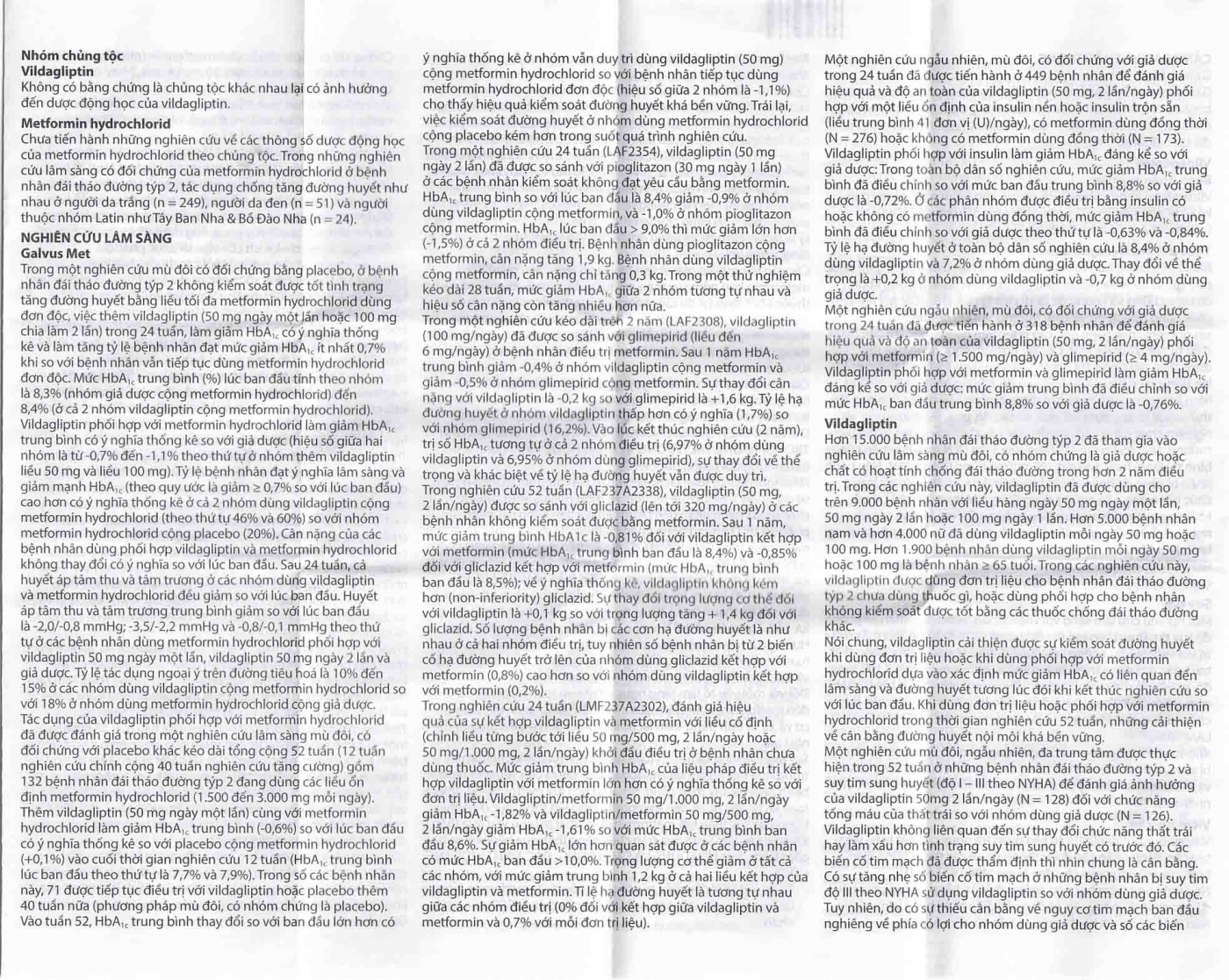 Hình ảnh Thuốc Galvus Met 50mg/500mg Novartis điều trị đái tháo đường típ 2 (6 vỉ x 10 viên)