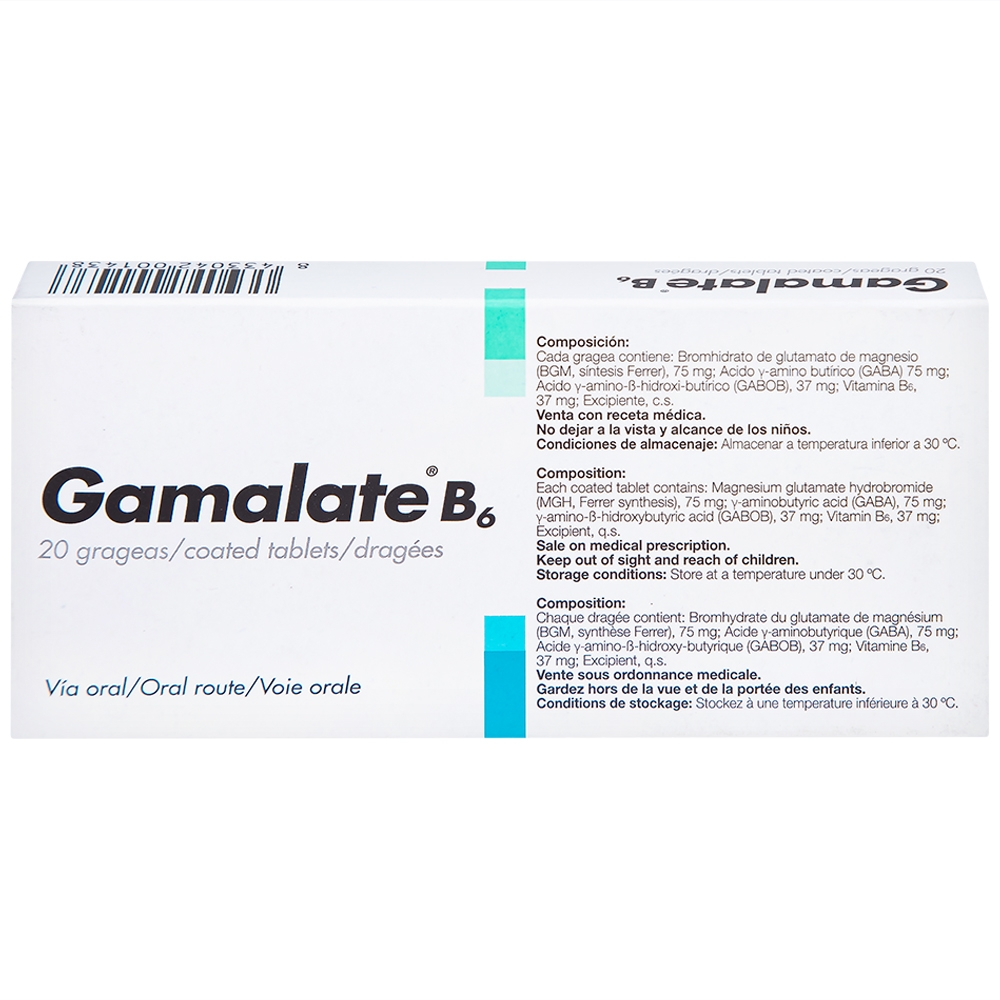 Hình ảnh Thuốc Gamalate B6 Ferrer điều trị suy nhược thần kinh chức năng (2 vỉ x 10 viên)