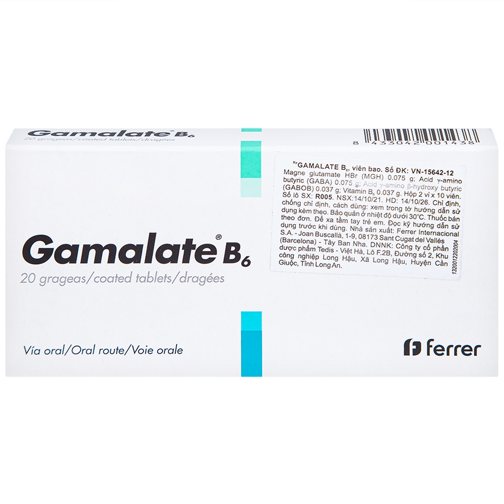 Hình ảnh Thuốc Gamalate B6 Ferrer điều trị suy nhược thần kinh chức năng (2 vỉ x 10 viên)