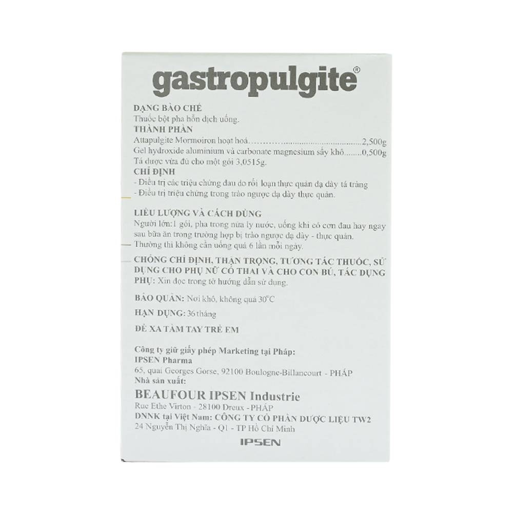 Hình ảnh Bột Gastropulgite Ipsen điều trị rối loạn thực quản, dạ dày, tá tràng (30 gói)