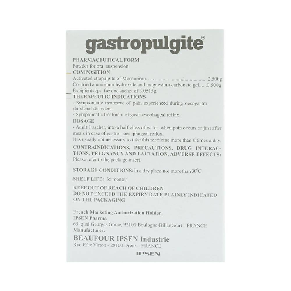 Hình ảnh Bột Gastropulgite Ipsen điều trị rối loạn thực quản, dạ dày, tá tràng (30 gói)