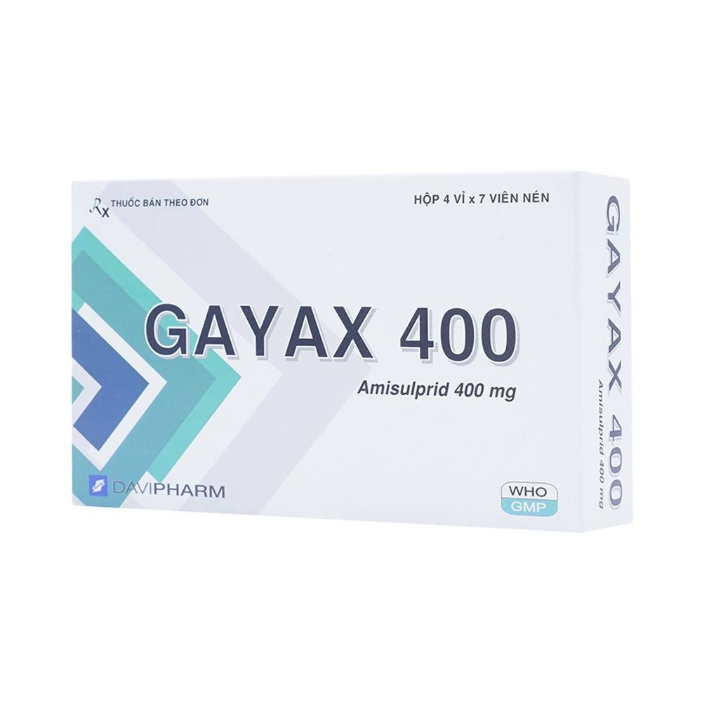 Hình ảnh Thuốc Gayax 400 Davipharm điều trị tâm thần phân liệt (4 vỉ x 7 viên)