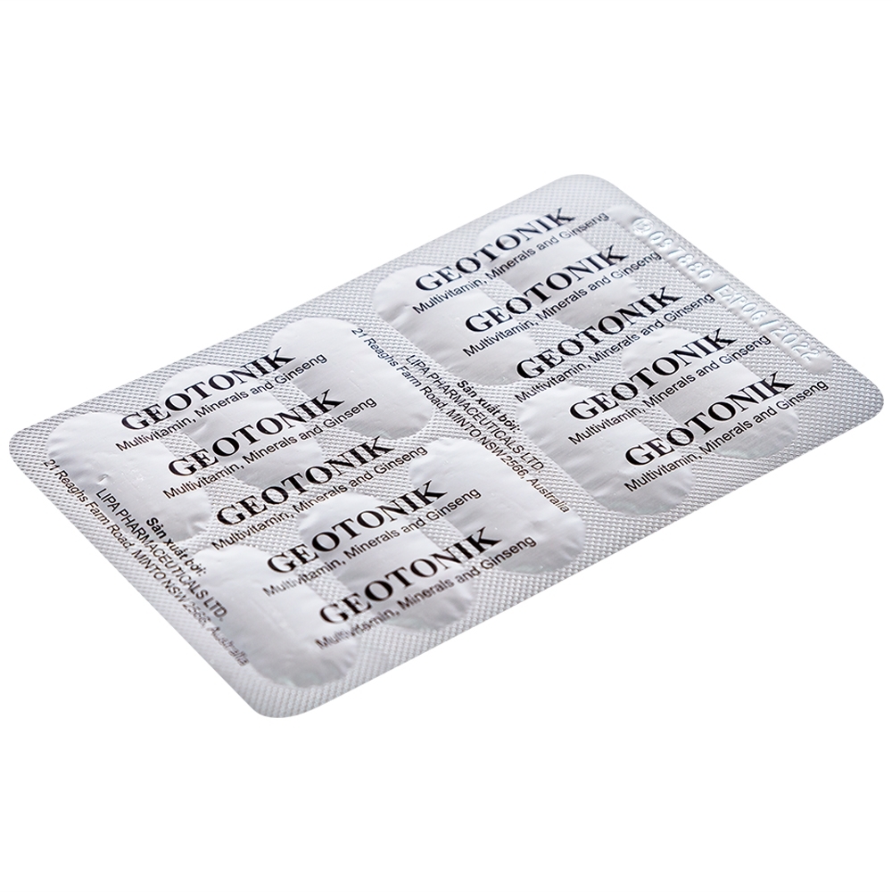 Hình ảnh Thuốc Geotonik bổ sung Vitamin, khoáng chất (3 vỉ x 10 viên)