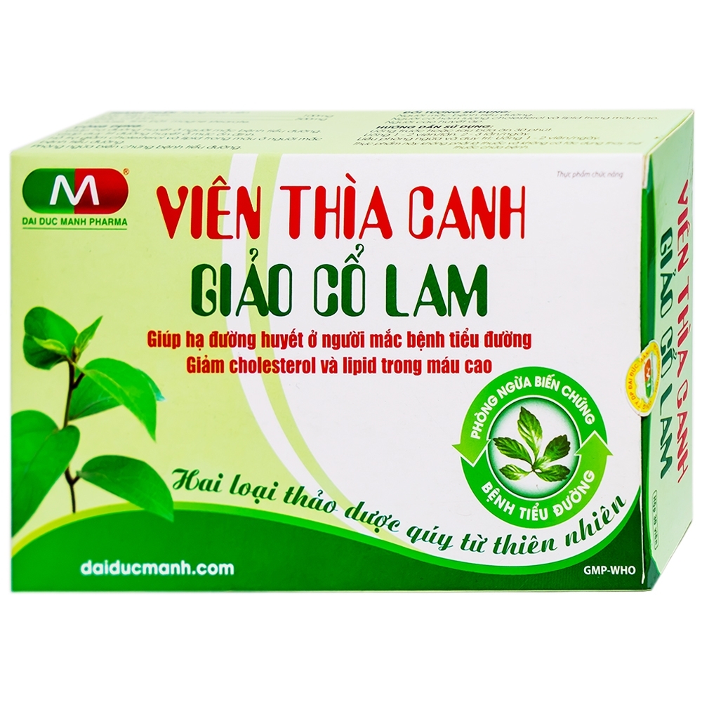 Hình ảnh Viên thìa canh Giảo Cổ Lam giúp hạ đường huyết, giảm cholesterol và lipid trong máu cao (3 vỉ x 10 viên)