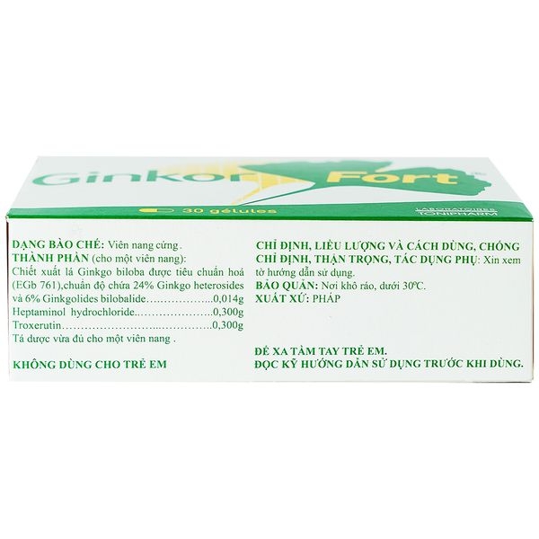Hình ảnh Thuốc Ginkor Fort điều trị suy tĩnh mạch bạch huyết (3 vỉ x 10 viên)