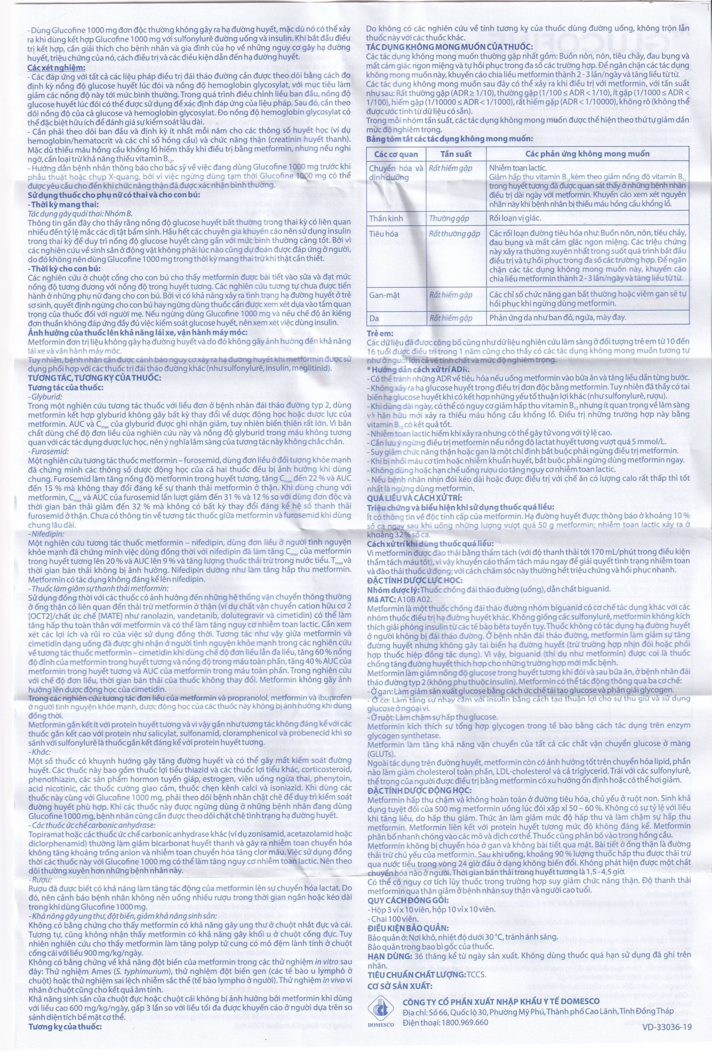 Hình ảnh Thuốc Glucofine Domesco hỗ trợ điều trị đái tháo đường típ 2 (3 vỉ x 10 viên)