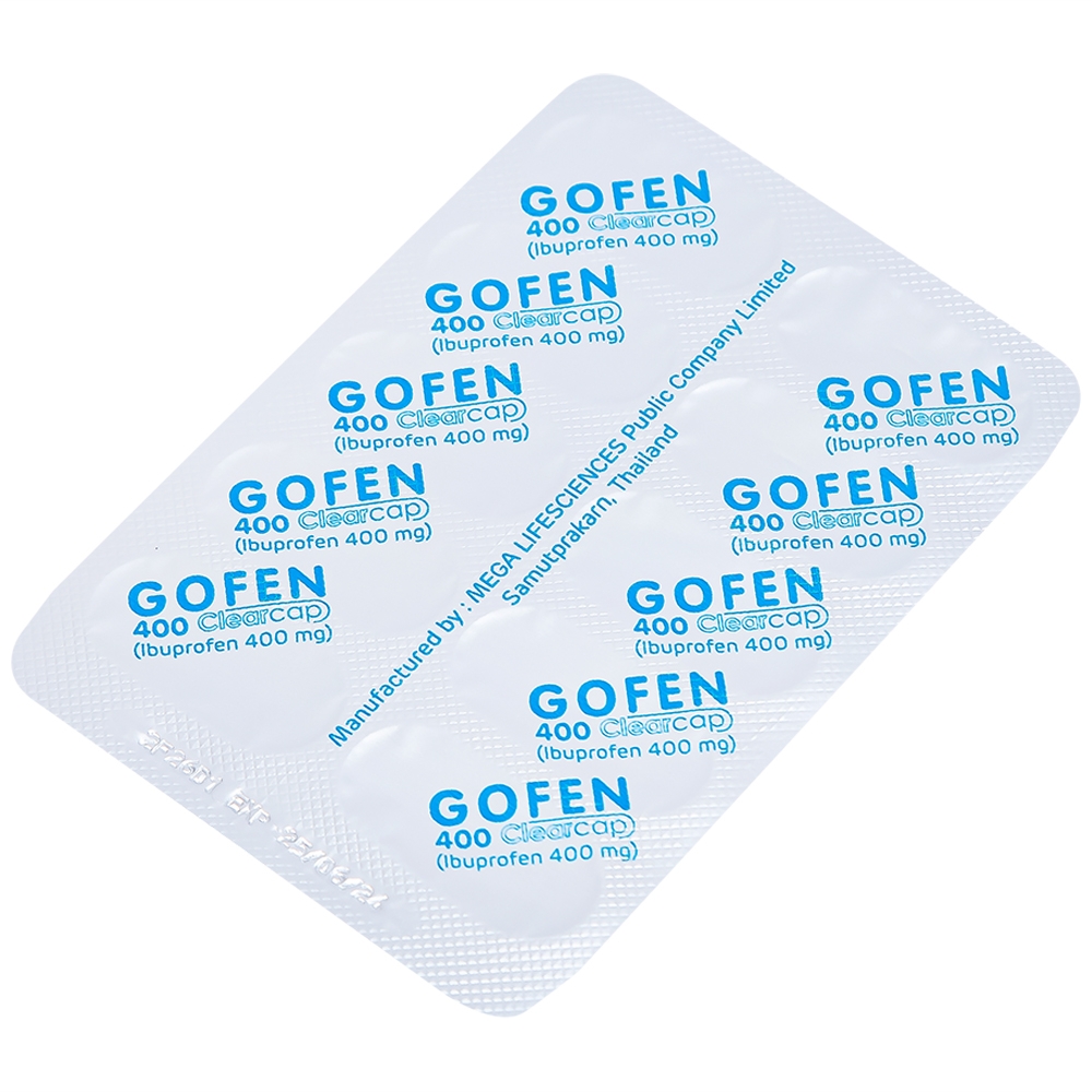 Hình ảnh Thuốc Gofen 400 MEGA We care điều trị hạ sốt, giảm đau (5 vỉ x 10 viên)