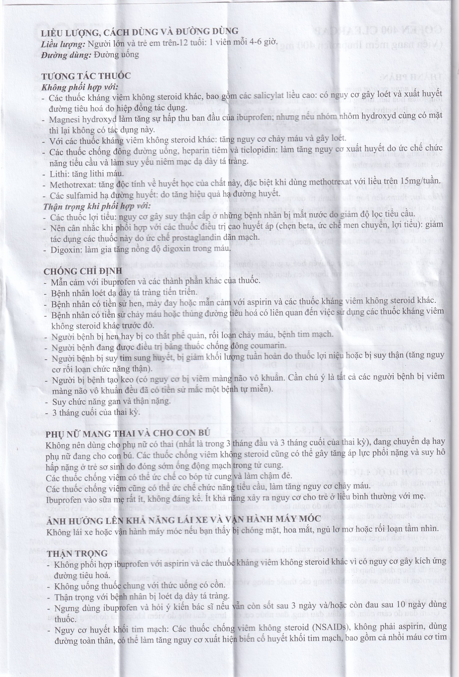 Hình ảnh Thuốc Gofen 400 MEGA We care điều trị hạ sốt, giảm đau (5 vỉ x 10 viên)