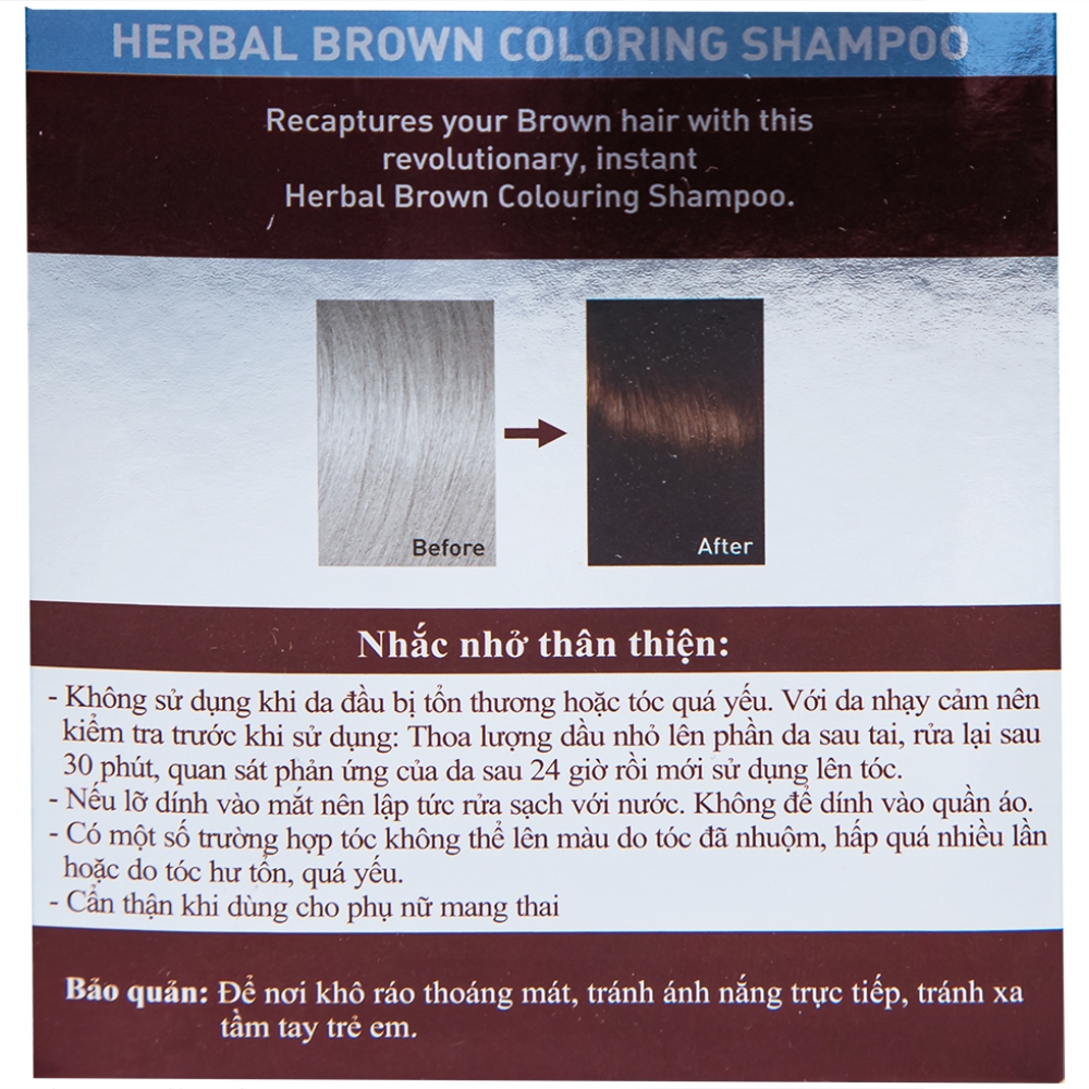 Hình ảnh Gội là nâu Matrix làm thay đổi màu tóc, che phủ tóc bạc (10 gói x 30ml)