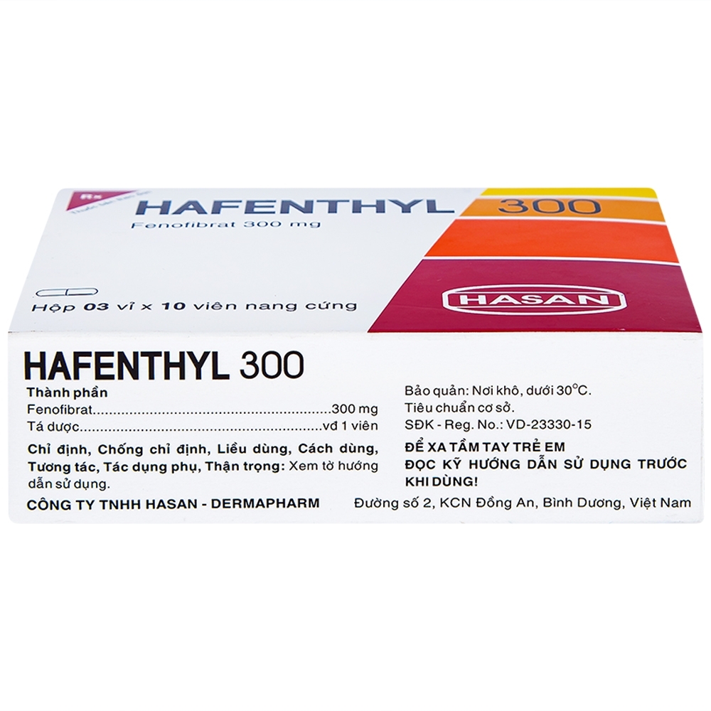 Hình ảnh Thuốc Hafenthyl 300 Hasan điều trị rối loạn lipoprotein huyết (3 vỉ x 10 viên)